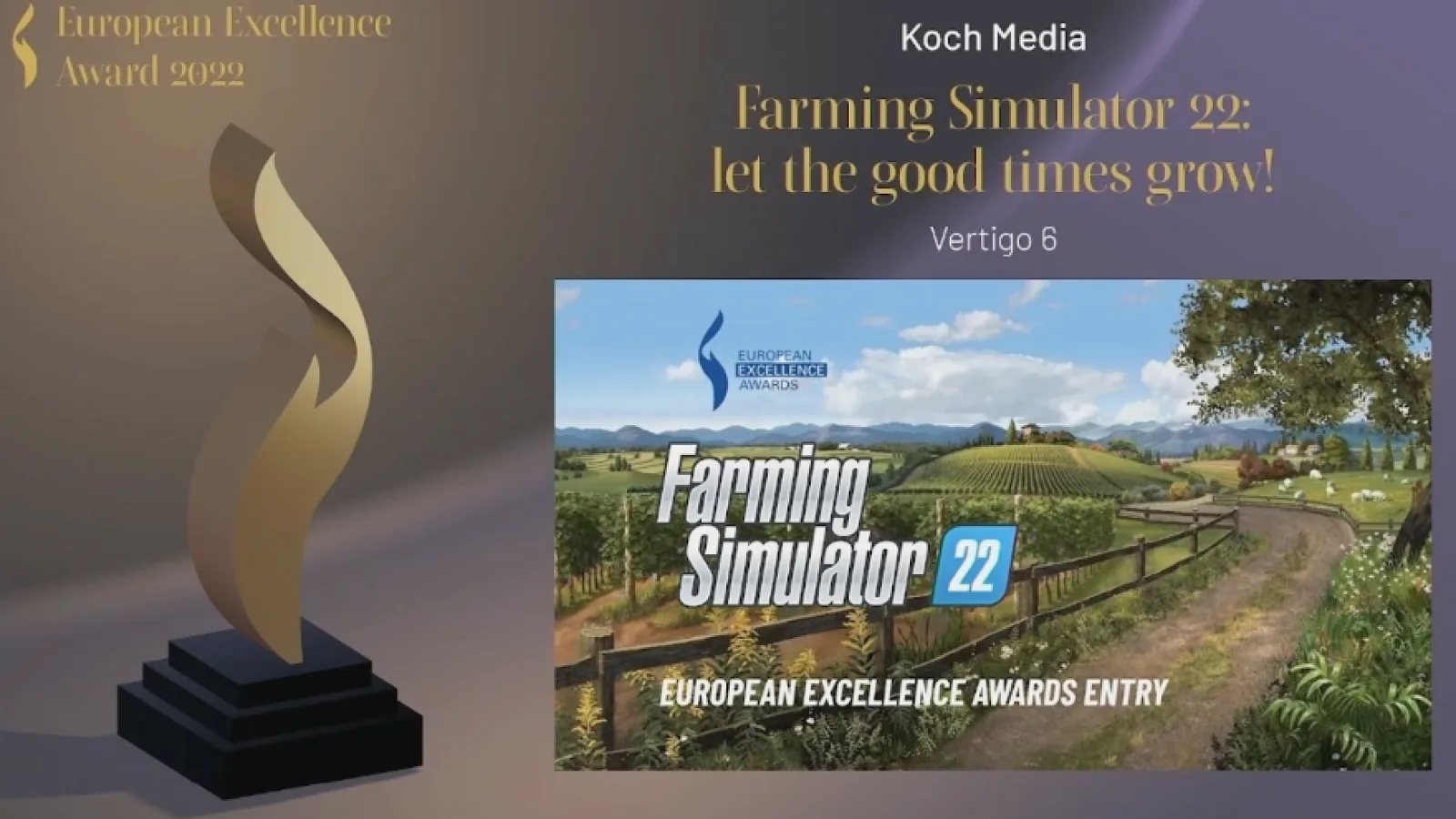 European Excellence Award 2022 · Farming Simulator 22 (Koch Media)